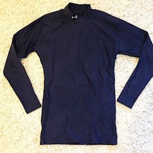 UNDER ARMOUR Navy Blue Mock Neck